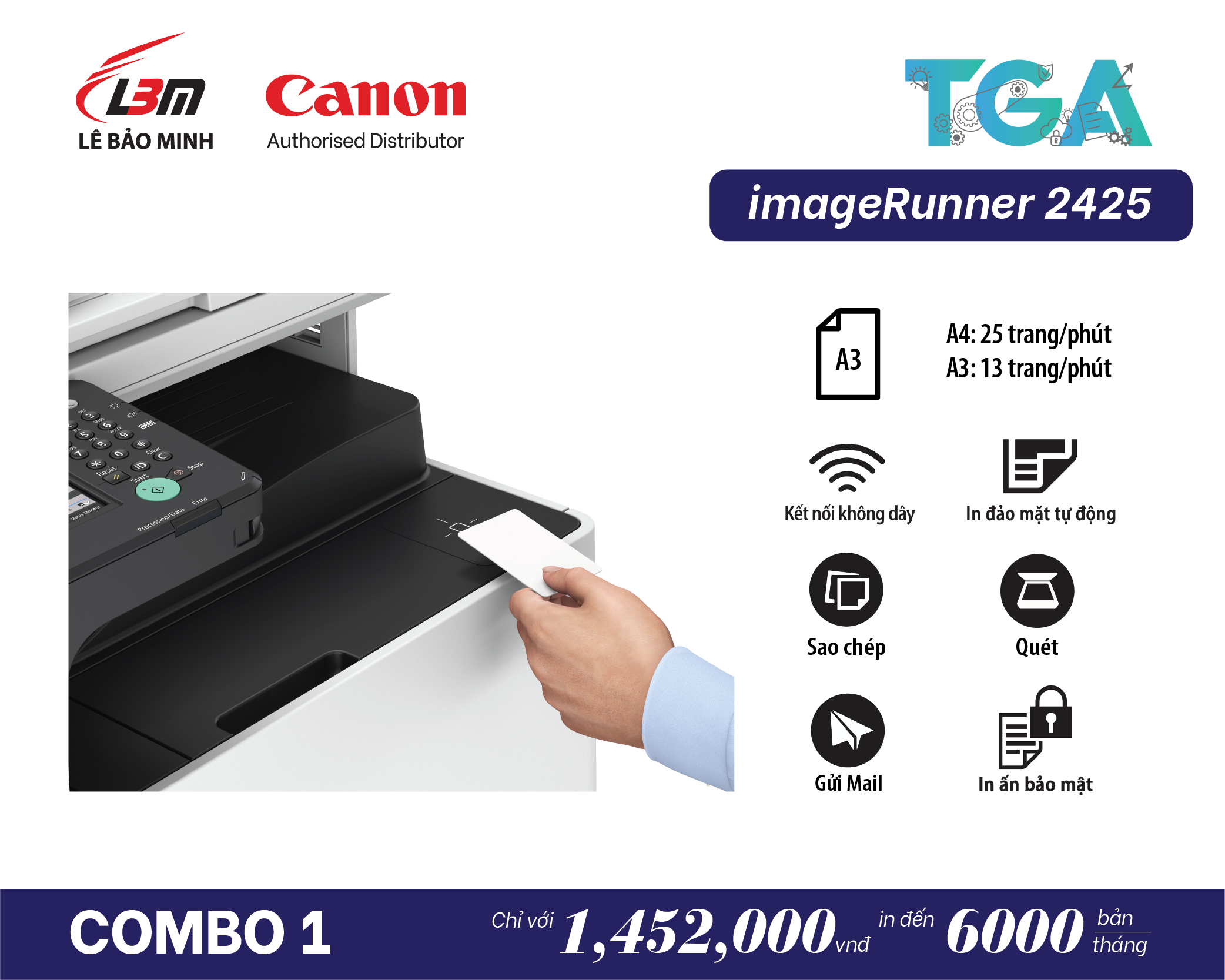 Canon IR2425 - Máy photocopy thông minh, tiện lợi cho mọi nhu cầu